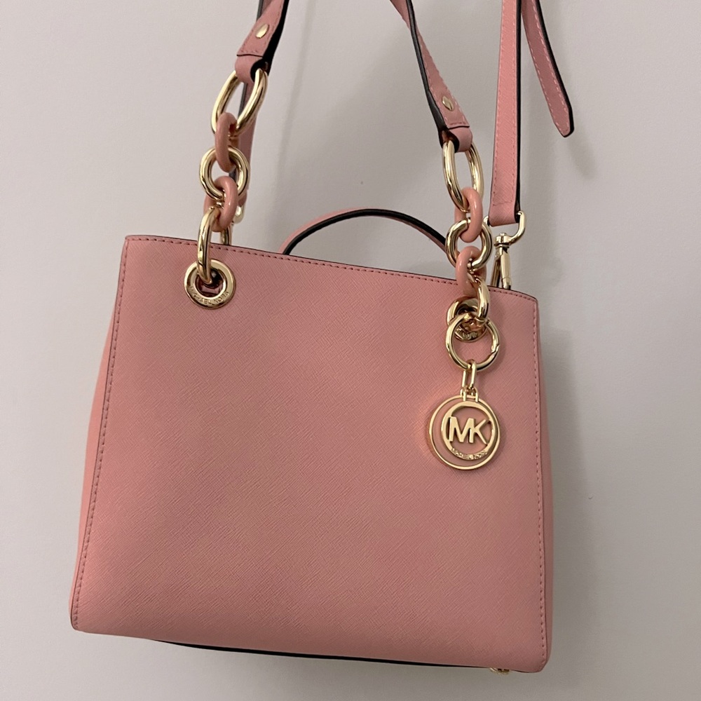 MK leather pink handbag